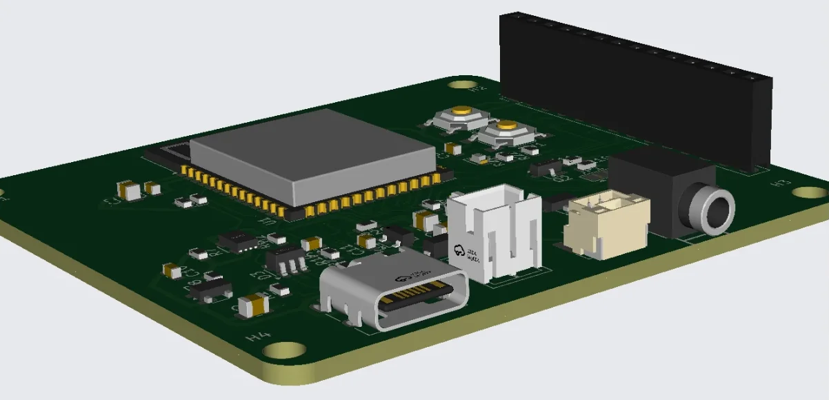 3D render of the SolveBlock Core Rev C circuit board